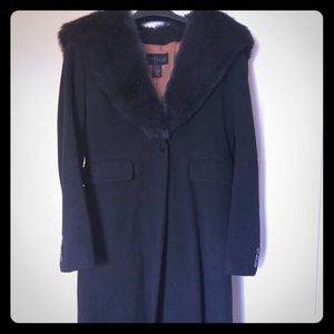 Express Long Women’s Wool Coat w/ Faux Fur